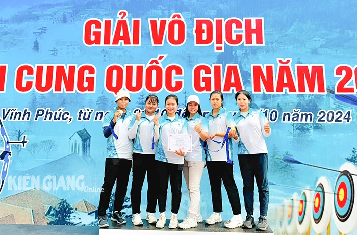 Kiên Giang đoạt huy chương đồng giải bắn cung quốc gia